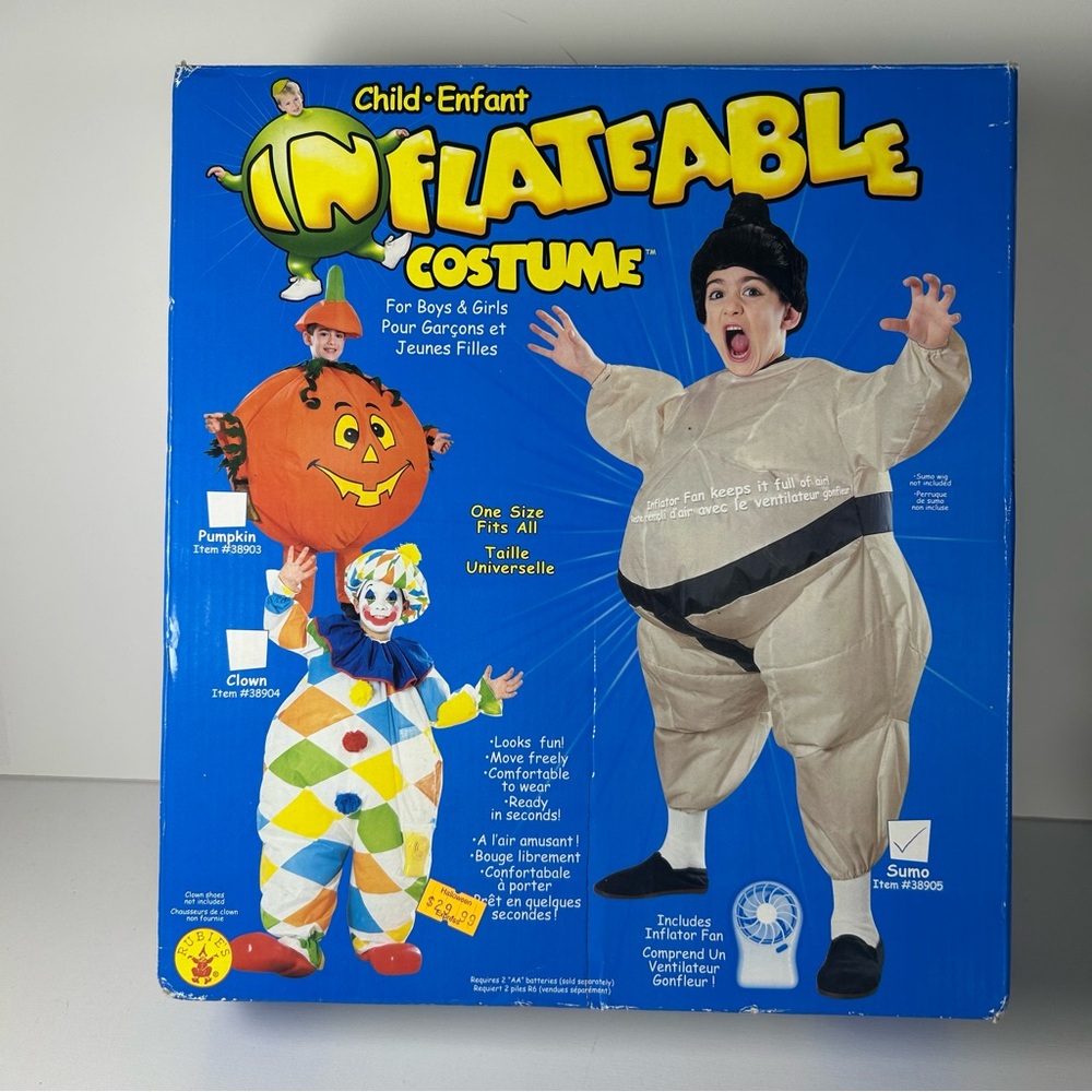 Rubies Fun Flatables Children Costume Sumo Wrestler One Size Fan Included In Box